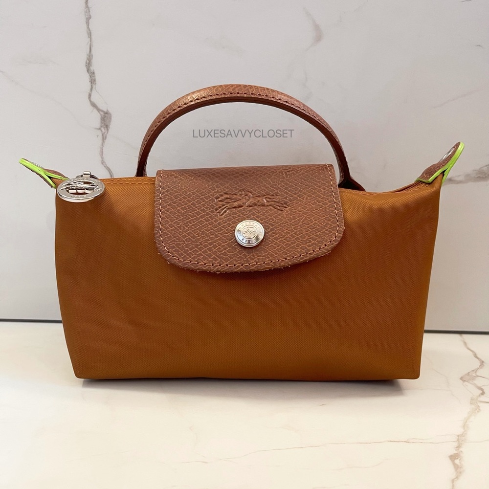 LONGCHAMP Le Pliage Pouch with Handle With Crossbody Strap